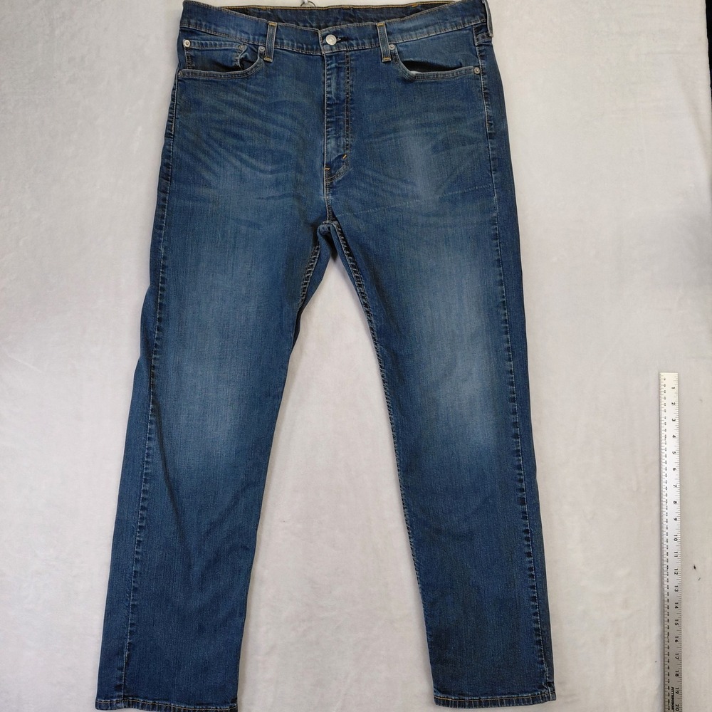 Levis 505 Regular Fit Mens Jeans 40x32 Medium Wash Blue Straight Leg 00505-1064